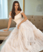 Ankle Length Lightest Pink Floaty Off Shoulder Wedding or Event Dress - Lumina Brides