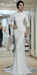 Casual Modest Stretch Satin High Neck Wedding or Ceremony Dress - Lumina Brides
