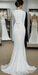 Casual Modest Stretch Satin High Neck Wedding or Ceremony Dress - Lumina Brides