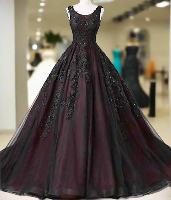 Black and purple gothic wedding dress online