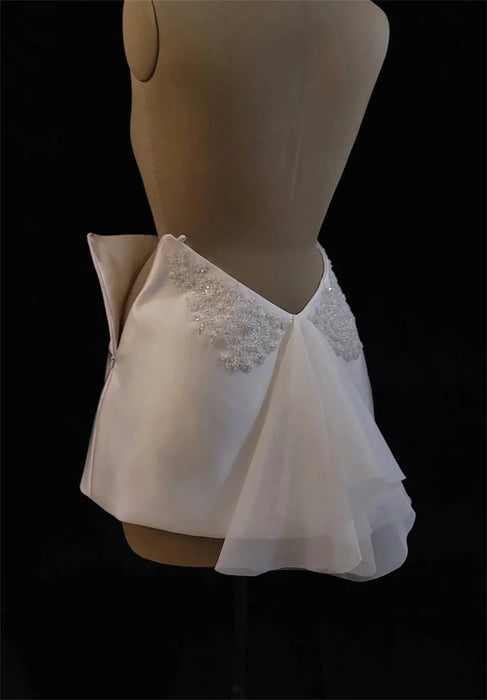 Unusual 2 Piece Top & Mini Skirt Wedding or Reception Outfit