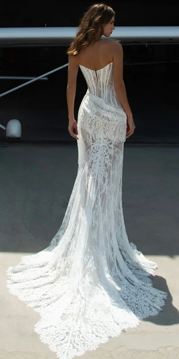 Unusual Sexy Mini Wedding or Reception Dress with Detachable Skirt/Train