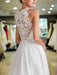 Lightweight Beaded Lace & Chiffon A Line Wedding Dress - Lumina Brides