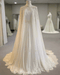Lovely Ivory Cream Muslim Wedding Dress with Deluxe Applique - Lumina Brides