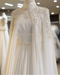 Lovely Ivory Cream Muslim Wedding Dress with Deluxe Applique - Lumina Brides