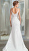 Simple Mermaid Style Stretch Satin & Lace Wedding Dress - Lumina Brides